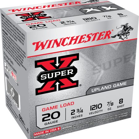 Winchester Ammo XU208 Super X Game Load 20Gauge 2.75" 7/8oz 8Shot 25 Per Box/10 Case