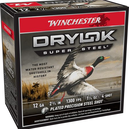 Winchester Ammo XSM124 Drylok Super Steel Magnum 12Gauge 2.75" 1 1/4oz 4Shot 25 Per Box/10 Case