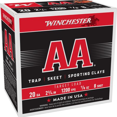 Winchester Ammo AA208 AA  20Gauge 2.75" 7/8oz 8Shot 25 Per Box/10 Case