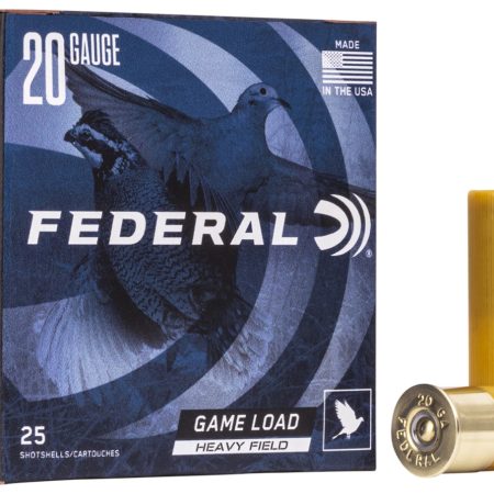 Federal H2028 Game-Shok Heavy Field 20Gauge 2.75" 1oz 8Shot 25 Per Box/10 Case