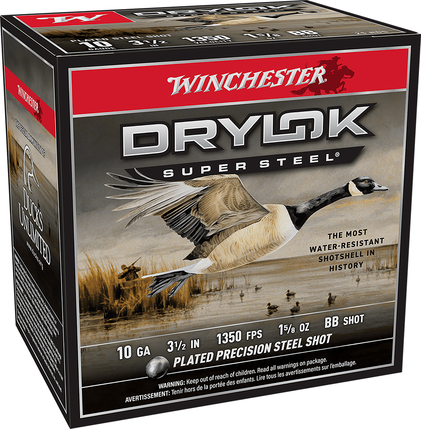 Winchester Ammo XSC10BB Drylok Super Steel Magnum 10Gauge 3.50" 1 5/8oz BBShot 25 Per Box/10 Case