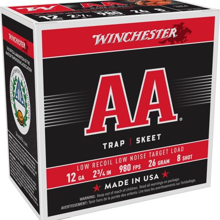 Winchester Ammo AA12FL8 AA Low Recoil 12Gauge 2.75" 26Gram 8Shot 25 Per Box/10 Case