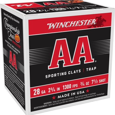 Winchester Ammo AASC287 AA Super Sport Sporting Clay 28Gauge 2.75" 3/4oz 7.5Shot 25 Per Box/10 Case