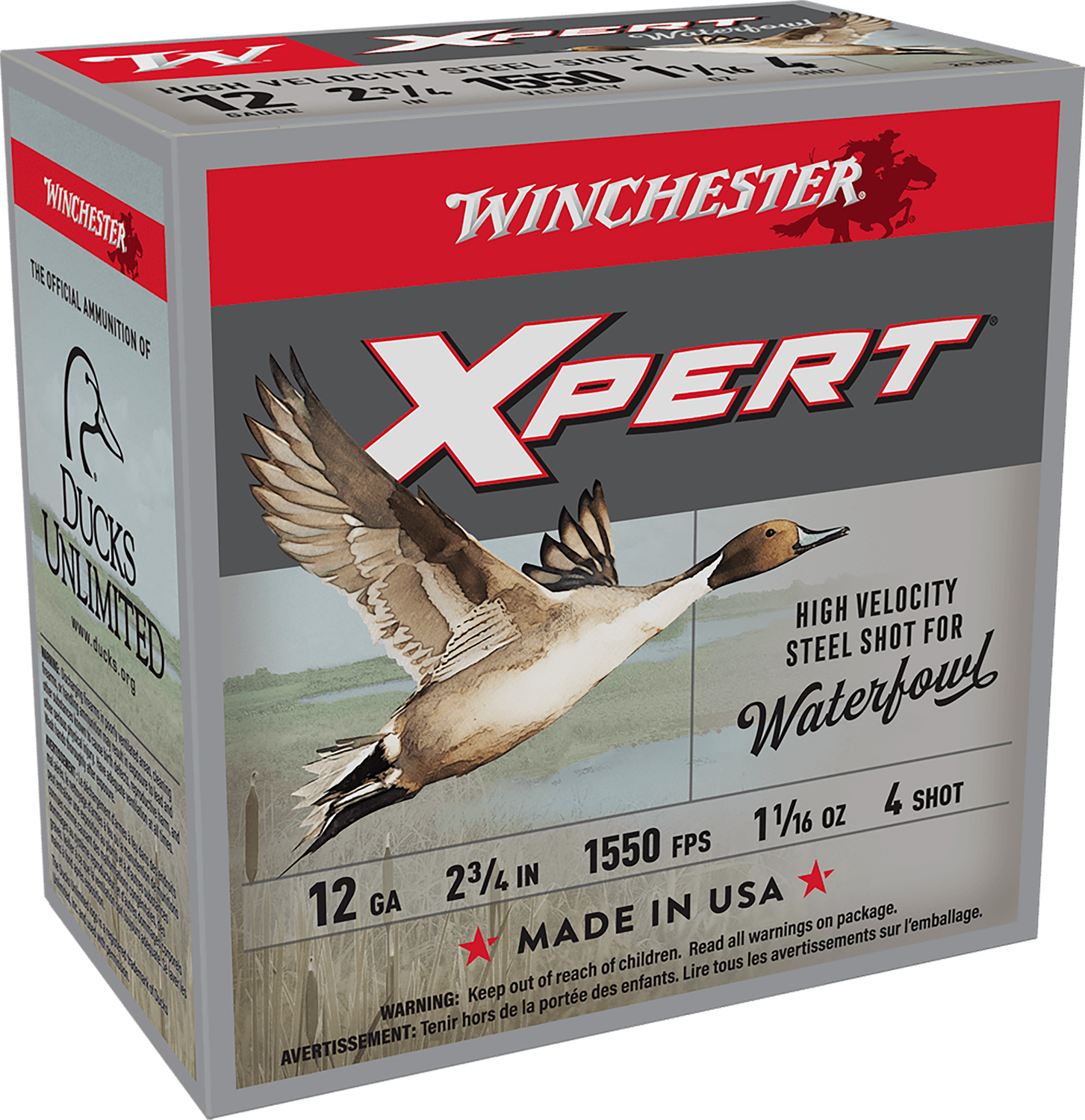 Winchester Ammo WEX124 Super X Xpert High Velocity 12Gauge 2.75" 1 1/16oz 4Shot 25 Per Box/10 Case