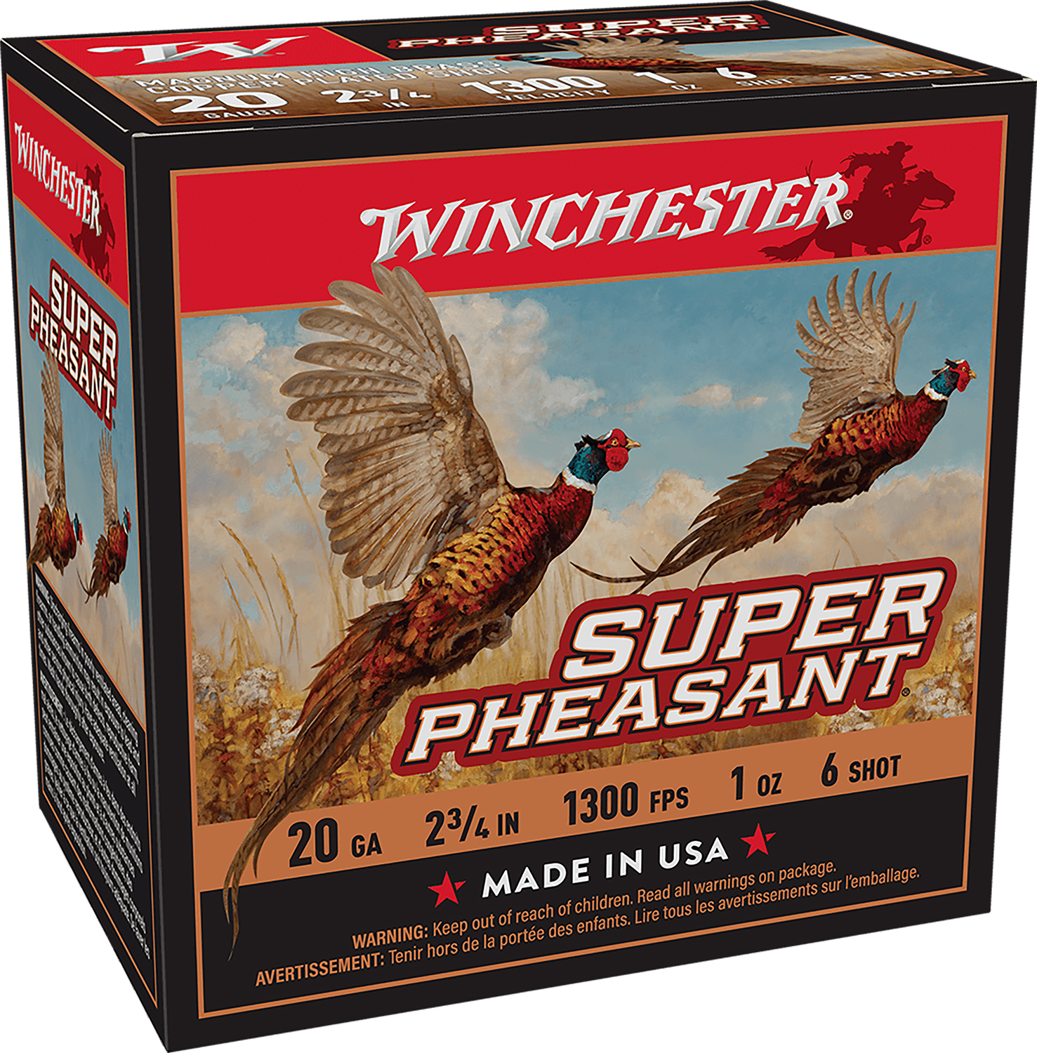 Winchester Ammo X20PH6 Super Pheasant Magnum High Brass 20Gauge 2.75" 1oz 6Shot 25 Per Box/10 Case