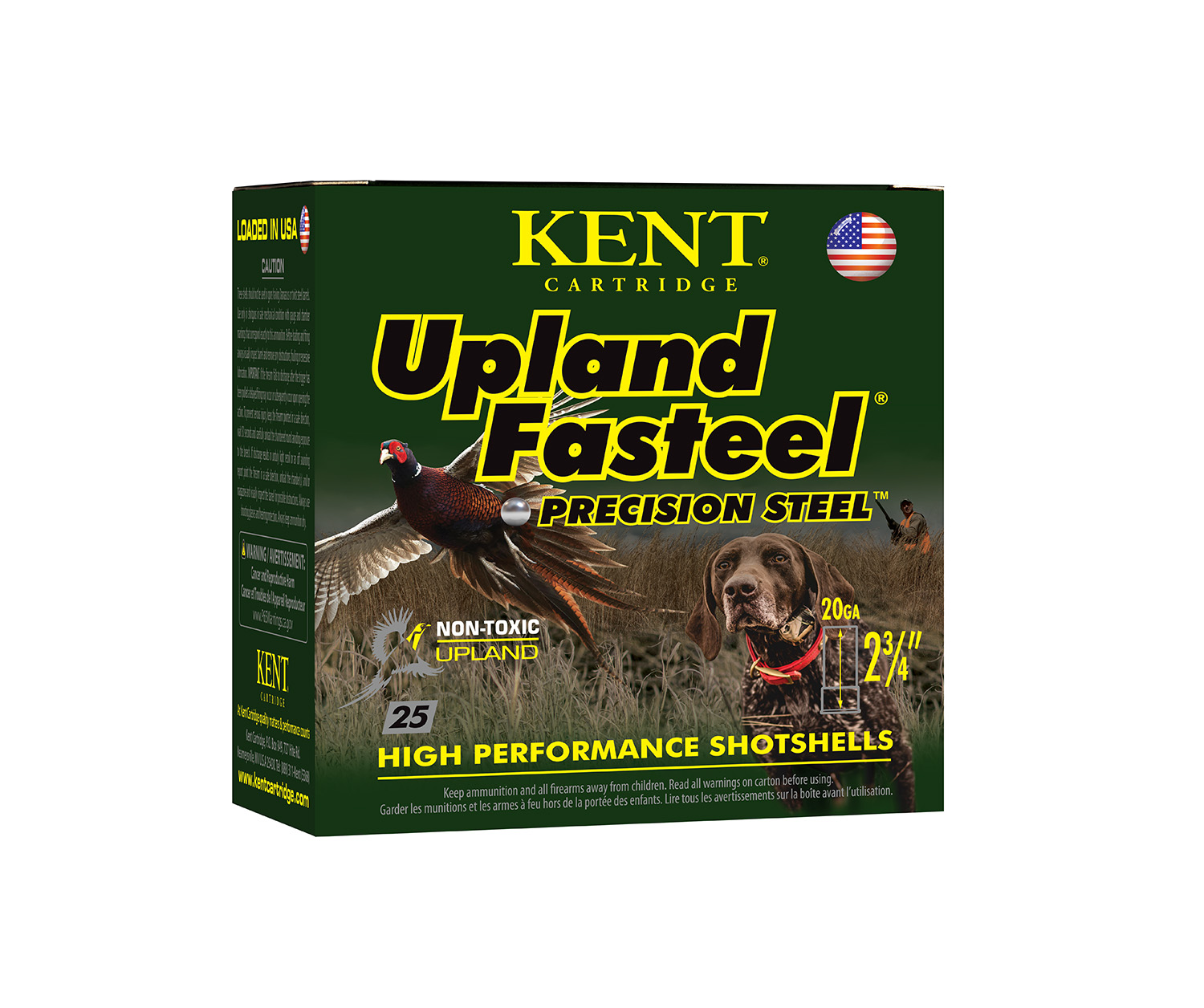 Kent Cartridge K202US246 Upland Fasteel 20Gauge 2.75" 7/8oz 6Shot 25 Per Box/10 Case