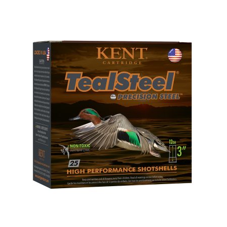 Kent Cartridge KTS123365 TealSteel Precision Steel 12Gauge 3" 1 1/4oz 5Shot 25 Per Box/10 Case