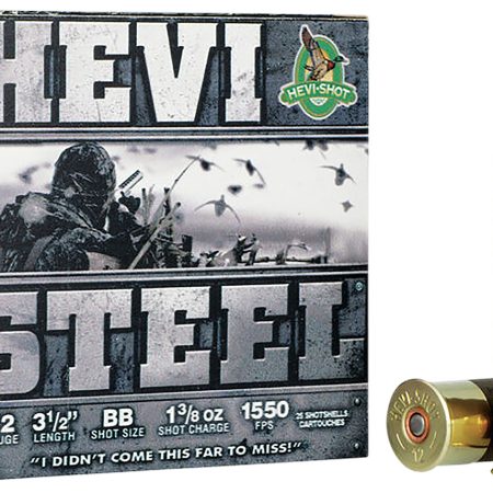 HEVI-Shot HS65088 HEVI-Steel  12Gauge 3.50" 1 3/8oz BBShot 25 Per Box/10 Case