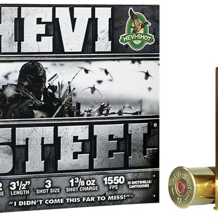 HEVI-Shot HS65003 HEVI-Steel 12Gauge 3.50" 1 3/8oz 3Shot 25 Per Box/10 Case