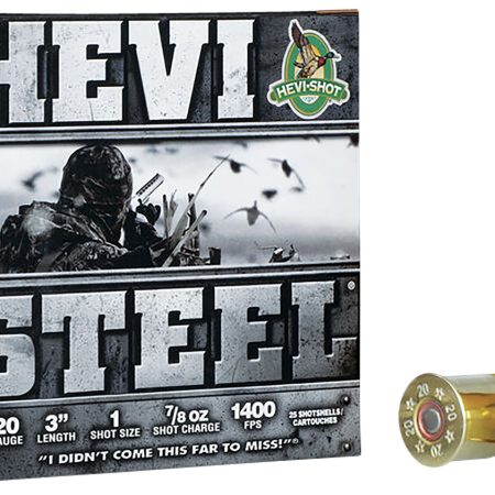 HEVI-Shot HS62001 HEVI-Steel  20Gauge 3" 7/8oz 1Shot 25 Per Box/10 Case