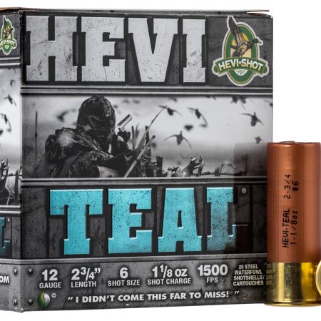 HEVI-Shot HS61226 HEVI-Teal  12Gauge 2.75" 1 1/8oz 6Shot 25 Per Box/10 Case