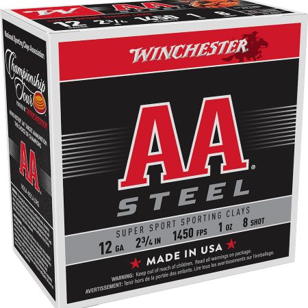 Winchester Ammo AASCL12S8 AA Super Sport Sporting Clay 12Gauge 2.75" 1oz 8Shot 25 Per Box/10 Case