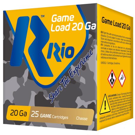 Rio Ammunition RC2075 Game Load 20Gauge 2.75" 1oz 7.5Shot 25 Per Box/10 Case