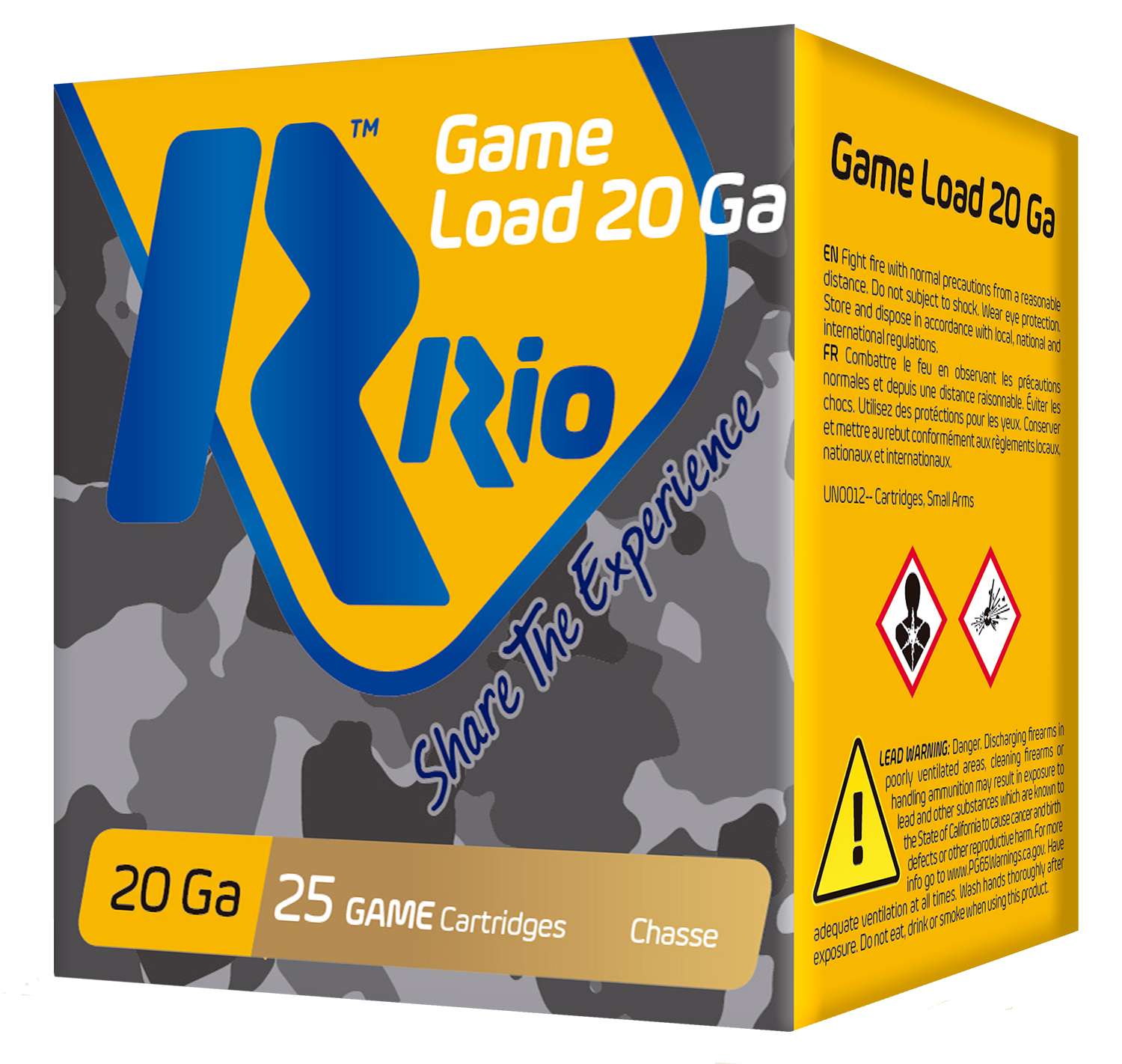 Rio Ammunition RC208 Game Load 20Gauge 2.75" 1oz 8Shot 25 Per Box/10 Case