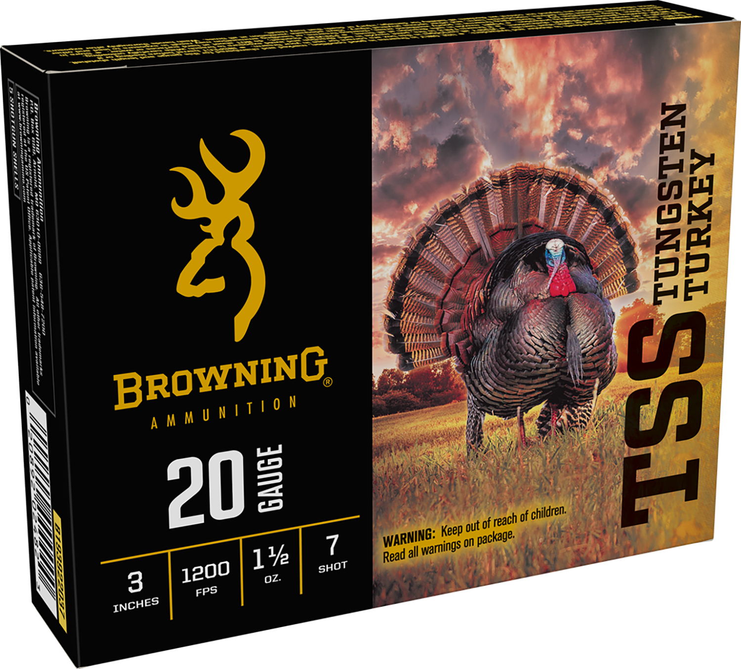 Browning Ammo B193922037 TSS Tungsten Turkey 20Gauge 3" 1 1/2oz Tungsten 7Shot 5 Per Box/10 Case