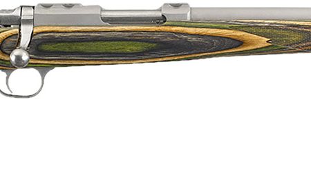 Ruger 7219 77/17  17 WSM 6+1 18.50" Threaded Barrel, Matte Stainless Steel, Integral Scope Mounts On Solid Steel Receiver, Green Mountain Laminate Stock