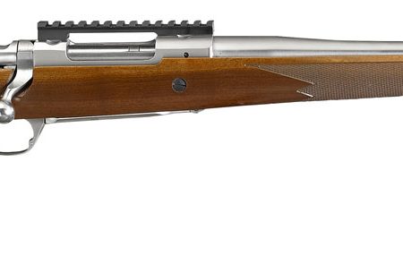 Ruger 57107 Hawkeye Hunter Full Size 308 Win 4+1 20"  Satin Stainless Steel Threaded Barrel, Picatinny Rail Steel Receiver, Fixed American Walnut w/Pistol Grip Stock