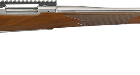 Ruger 57108 Hawkeye Hunter Full Size 30-06 Springfield 4+1 22" Satin Stainless Steel Threaded Barrel, Picatinny Rail Steel Receiver, Fixed American Walnut w/Pistol Grip Stock