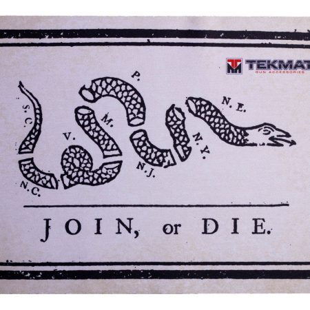 TekMat TEKR17JOIN  Cleaning Mat Black/White Rubber 11"x17" Join or Die Snake