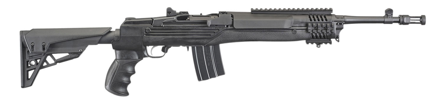 Ruger 5888 Mini-14 Tactical 5.56x45mm NATO 20+1 16.12" Threaded Barrel w/Flash Suppressor, Blued Alloy Steel, ATI Strikeforce 6 Position Stock, Includes Picatinny Rail, 2 Magazines, Scope Rings