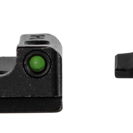 TruGlo TG13SG4PC TFX Pro  Black | Green Tritium & Fiber Optic Orange Outline Front Sight Green Tritium & Fiber Optic Rear Sight