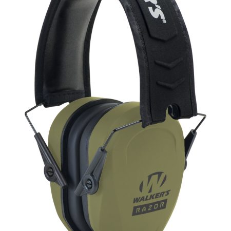 Walker's GWPRSMPASODG Razor Slim Passive Muff 27 dB Over the Head OD Green/Black Polymer
