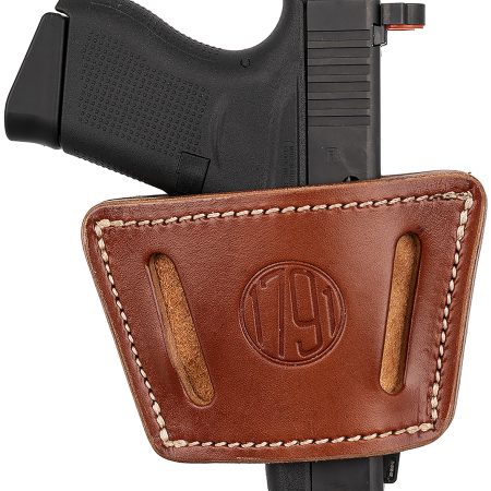1791 Gunleather UIWCBRA UIW IWB/OWB Classic Brown Leather Belt Clip Fits Most Small-Mid Frame Autos Ambidextrous