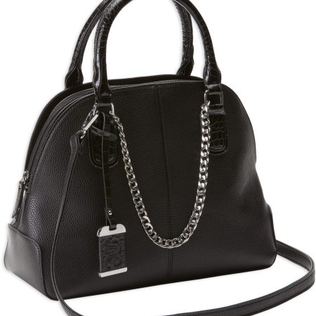 Bulldog BDP021 Satchel Purse w/Holster Black Leather Most Sm Pistols & Revolvers Ambidextrous Hand