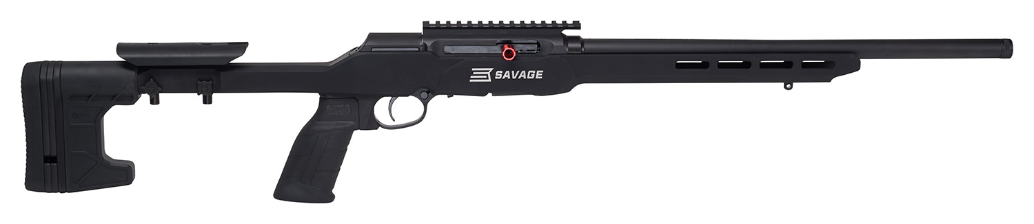 Savage Arms 47248 A22 Precision Full Size Semi-Auto 22 LR 10+1 18" Barrel, Matte Black Metal Finish & Adjustable MDT ACC Aluminum Chassis Matte Black Stock