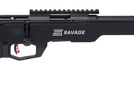 Savage Arms 70248 B22 Precision Full Size Bolt Action 22 LR 10+1 18" Barrel, Matte Black Metal Finish & Adjustable MDT ACC Aluminum Chassis Matte Black Stock
