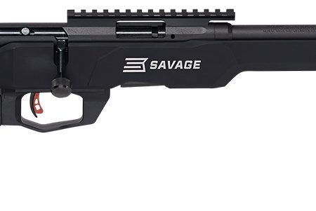 Savage Arms 70848 B Series Precision Full Size 17 HMR 10+1 18" Black Heavy Threaded Barrel, Matte Black Picatinny Rail Carbon Steel Receiver, Matte Black Aluminum MDT ACC Chassis, Black Polymer Grips