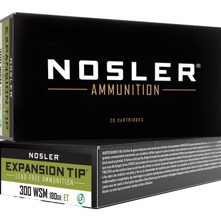 Nosler 40152 E-Tip  300WSM 180gr E Tip Lead Free 20 Per Box/10 Case