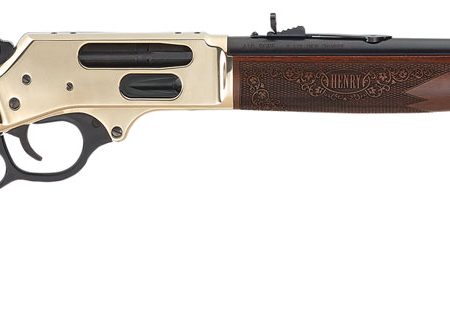 Henry H024410 Side Gate  Full Size Frame 410 Gauge 5+1, 2.5" Chamber 19.80" Blued Steel Barrel, Polished Brass Steel Receiver, American Walnut Wood Stock