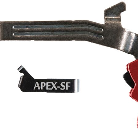 Apex Tactical 102157 Action Enhancement  Black/Red Drop-In Trigger Compatible w/ Glock 43/43X/48 Right Hand