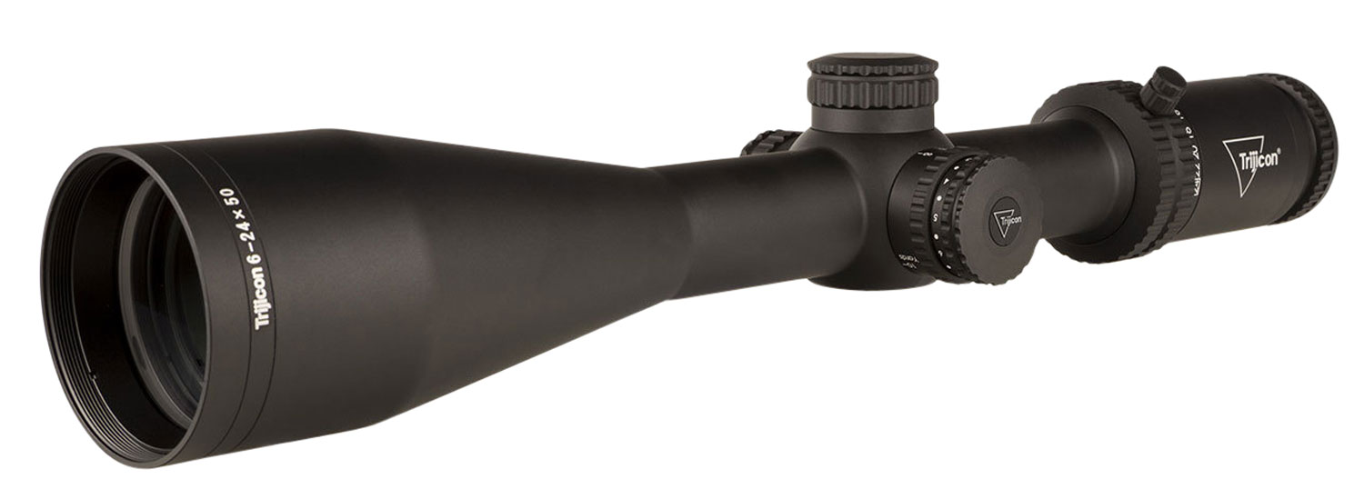 Trijicon 3000005 Tenmile Matte Black 6-24x50mm 30mm Tube LED Illuminated MRAD Ranging w/Red Dot Reticle Second Focal Plane
