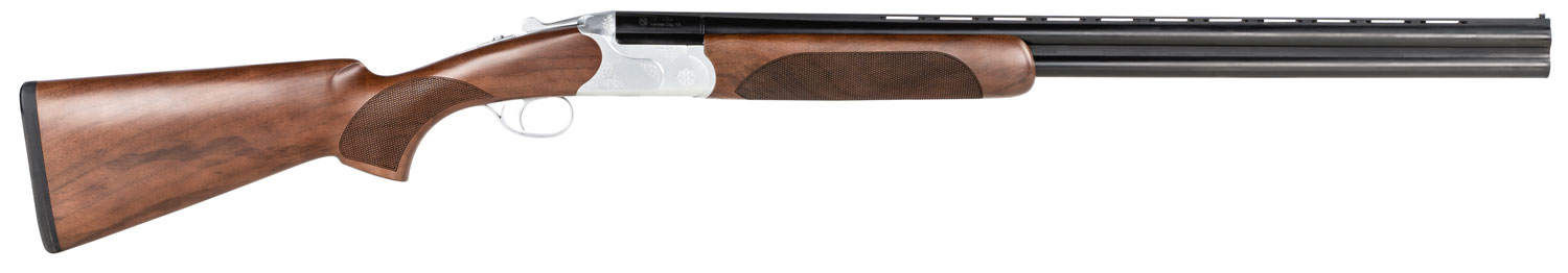 CZ-USA 06478 Redhead Premier 16 Gauge 2.75" 2rd 28" Gloss Black Chrome Barrel, Silver Satin Chrome Metal Finish, Walnut Stock Includes IC & M Chokes