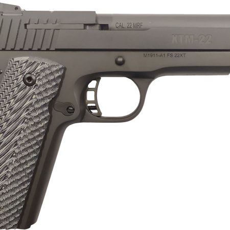 Rock Island 56789 XT Magnum Target 22 Mag 14+1 5" All Black Parkerized Serrated Slide, Steel Frame w/Beavertail, Black G10 Grip