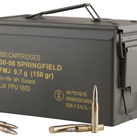 PPU PP3006GMC Standard Rifle 30-06Springfield 150gr Full Metal Jacket/500rds *Sold by Case *Includes Metal Can
