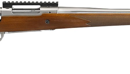 Ruger 57105 Hawkeye Hunter Full Size 6.5 PRC 3+1 22" Satin Stainless Steel Threaded Barrel, Picatinny Rail Steel Receiver, Fixed American Walnut w/Pistol Grip Stock