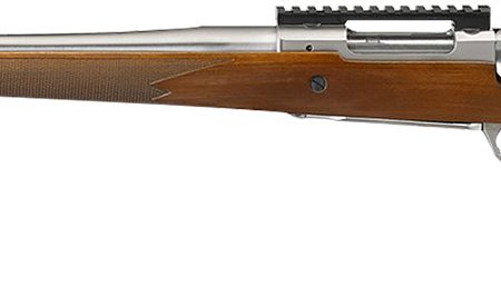 Ruger 57120 Hawkeye Hunter Full Size 6.5 Creedmoor 3+1  22" Satin Stainless Steel Threaded Barrel, Picatinny Rail Steel Receiver, Fixed American Walnut w/Pistol Grip Stock, Left Hand