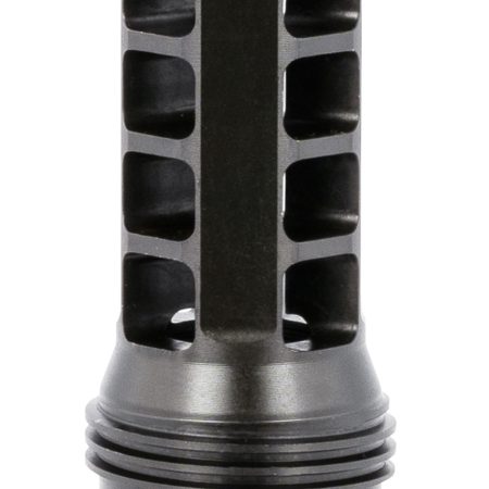 Huxwrx 1574 QD 762 Muzzle Brake Black with 5/8"-24 tpi Threads, 2.30" OAL & 1.20" Diameter for 30 Cal AR-Platform