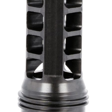 Huxwrx 1598 QD 338 Muzzle Brake Black with 3/4"-24 tpi Threads &  2.30" OAL for 338 Cal AR-Platform