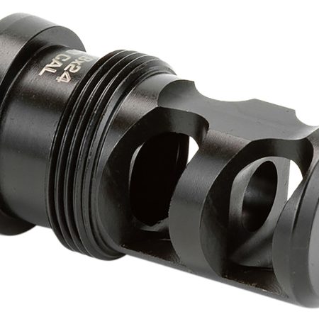 Griffin Armament TMPB65MM5824 Paladin 2 Port Taper Mount Black Melonite QPQ 17-4 Stainless Steel with 5/8"-24 tpi Threads, 1.88" OAL & 1.07" Diameter for 6.5mm