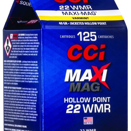 CCI 920CC Maxi-Mag Rimfire 22WMR 40gr Jacketed Hollow Point 125 Per Box/10 Case