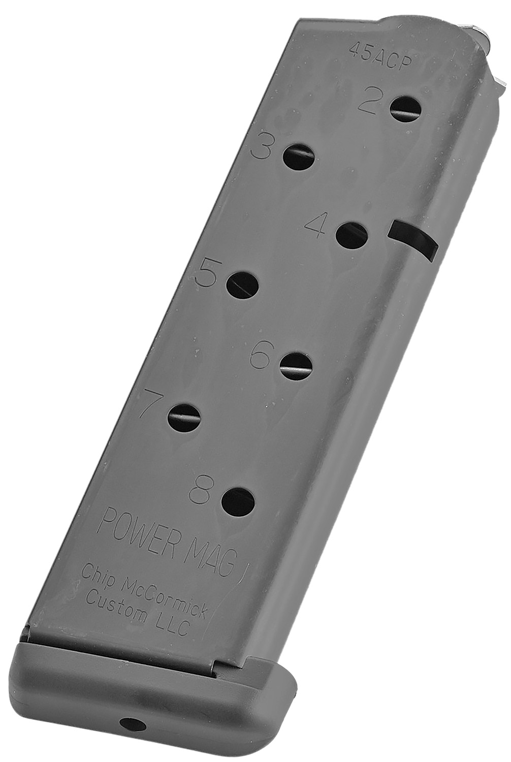 CMC Products 16131C Power Mag 8rd 45 ACP Fits 1911 Government Black Stainless Steel