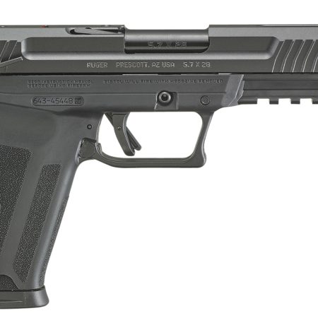 Ruger 16401 Ruger-5.7 5.7x28mm 4.94" Barrel 20+1, Black Polymer Frame With Picatinny Acc. Rail, Drilled & Tapped Lightening Cut Steel Slide, Ambidextrous Safety, Optics Ready