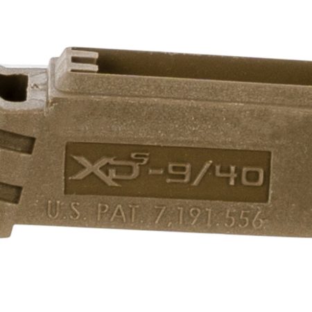 Springfield Armory XDS5902MFDE Backstrap Sleeve made of Polymer with Flat Dark Earth & 1 Piece Design for 9mm Luger Springfield XD-S with #2 Backstrap & 3"-4" Barrel