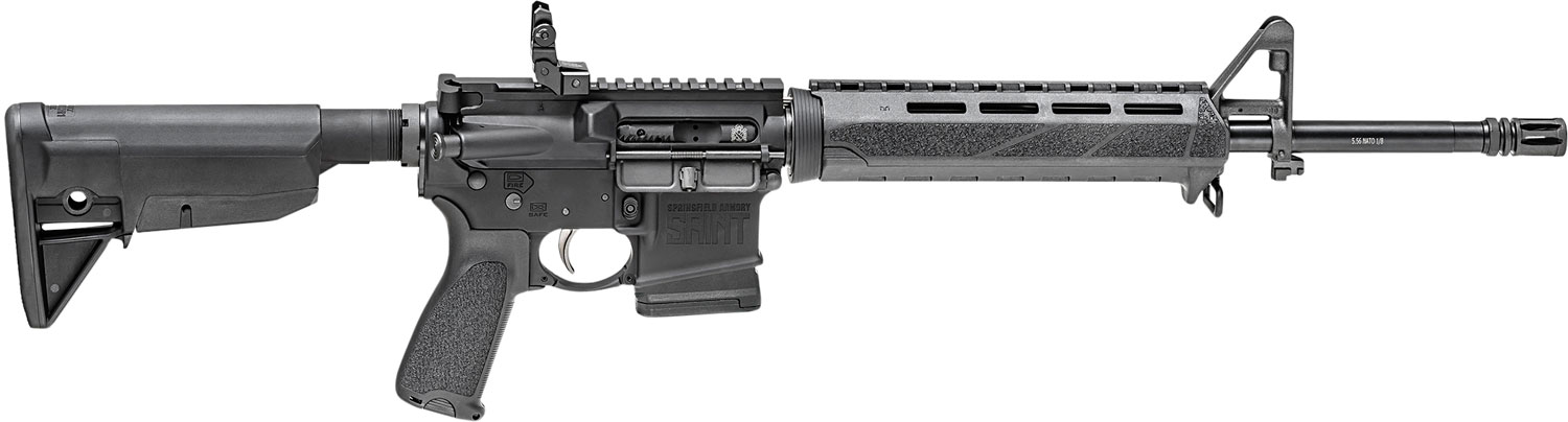 Springfield Armory ST916556BMALC Saint 5.56x45mm NATO 16" 10+1 Black Hard Coat Anodized Rec Black Trinity Force Breach Blade Stock Black Bravo Mod 3 Grip Right Hand with M-LOK Handguard