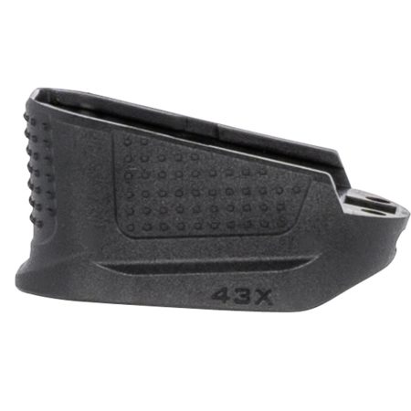 Strike Industries EMPG43XBK Enhanced Magazine Plate  made of Polymer with Black Finish & Extra Gripping Surface for Glock 43X Magazines (Adds 2rds)
