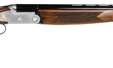 F.A.I.R. FRS6922028 SLX 692 Gold Full Size 20 Gauge Break Open 3" 2rd 28" Blued Over/Under Vent Rib Barrel, Silver Stainless Steel w/Gold Engraved Receiver, Fixed Walnut Stock, Right Hand